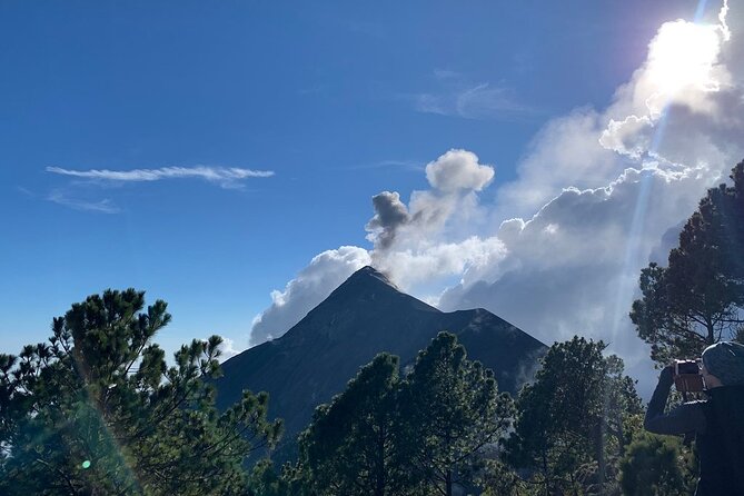 Acatenango Volcano Overnight Tour - Base camp: basic shelter and big volcano views