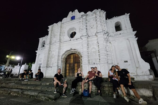 Antigua Foodie Bike Tour - Escuela de Cristo shows a different architectural character