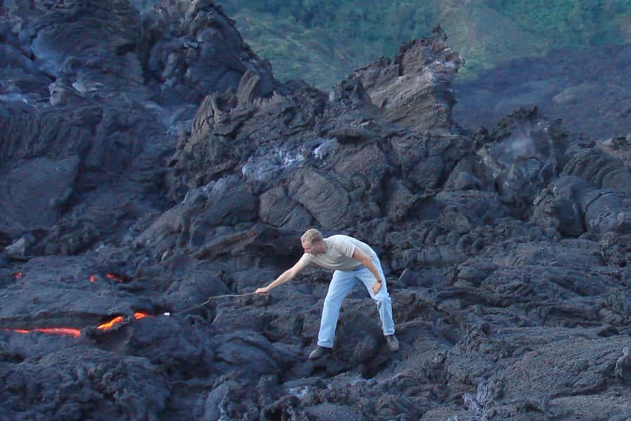 From Antigua: Pacaya Volcano Trek - Reaching the smoking cone and hot ground