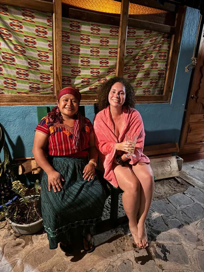 Temazcal sauna and dinner experience, cultural sharing - Entering the temazcal for a Mayan cleansing ritual